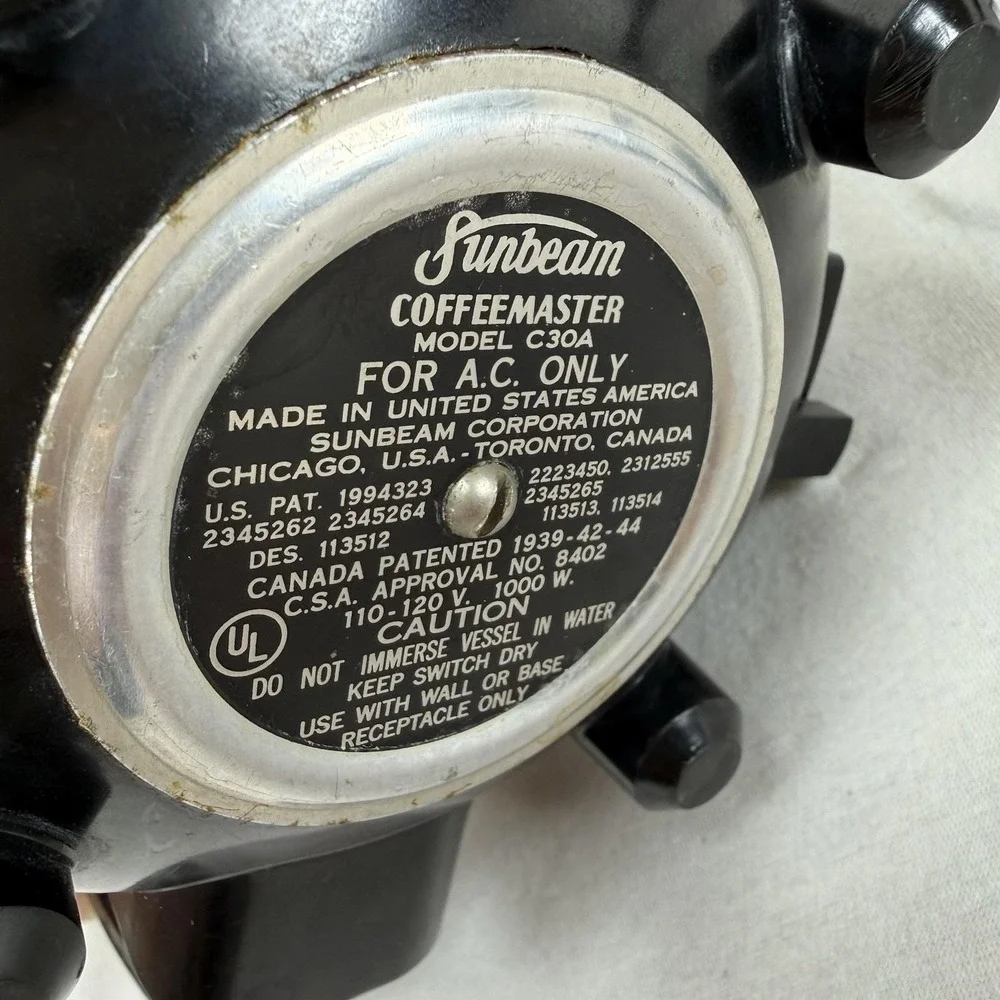 Sunbeam vintage coffee